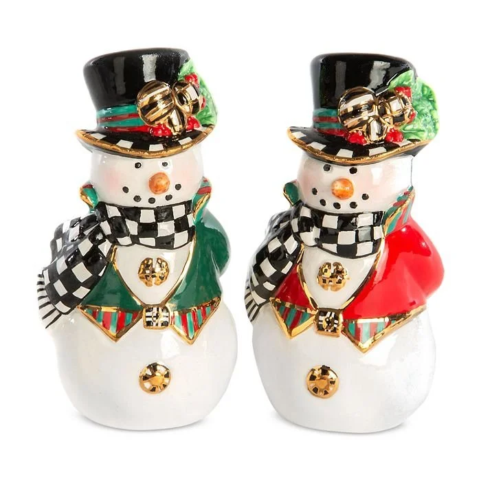 Top Hat Snowman Salt & Pepper Set — Courtney Checks & Co.